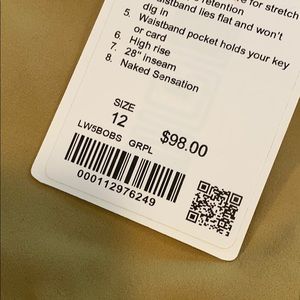 Lululemon NWT Size 12 Align HR pant 28”